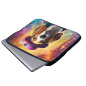 Beagle in lebendiger Kostüm Laptopschutzhülle (Vorne Knopf)