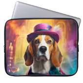 Beagle in lebendiger Kostüm Laptopschutzhülle (Vorderseite)