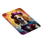Beagle in lebendiger Kostüm Magnet (Rechte Seite)