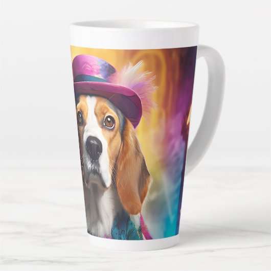 Beagle in lebendiger Kostüm Milchtasse (Rechte Ecke)