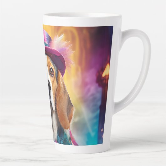 Beagle in lebendiger Kostüm Milchtasse (Rechts)