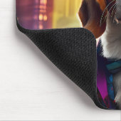 Beagle in lebendiger Kostüm Mousepad (Ecke)