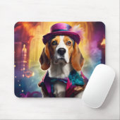 Beagle in lebendiger Kostüm Mousepad (Mit Mouse)