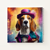 Beagle in lebendiger Kostüm Notizblock (Rückseite)