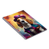 Beagle in lebendiger Kostüm Notizblock (Rechte Seite)