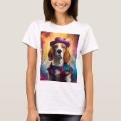 Beagle in lebendiger Kostüm T-Shirt (Vorderseite)