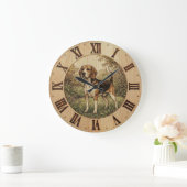 Beagle in Spring Park Wall clock  Große Wanduhr (Zuhause)