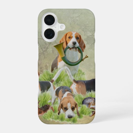 Beagle iPhone 16 Hülle (Rückseite)