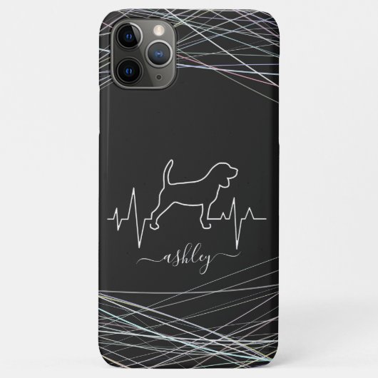 Beagle ist Heartbeat Coole Minimale Dog-Liebe Case-Mate iPhone Hülle (Rückseite)