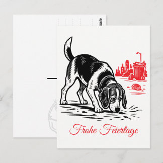 BEagle-Jagdhund städtische Version Postkarte