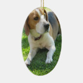 Beagle-Jagdhund-Verzierung Keramik Ornament (Rechts)