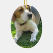 Beagle-Jagdhund-Verzierung Keramik Ornament (Hinten)