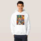 Beagle Jäger Pop Art – Moderner Jagdhund Hoodie (Vorne ganz)