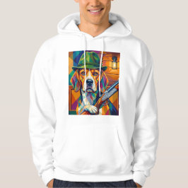 Beagle Jäger Pop Art – Moderner Jagdhund Hoodie