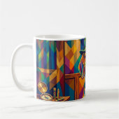 Beagle Jäger Pop Art – Moderner Jagdhund Kaffeetasse (Links)