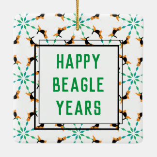 Beagle Jahr Keramikornament