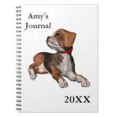 Beagle-Journal mit Name/Jahr Notizblock (Vorderseite)