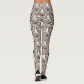 Beagle Kaffee-Leggings Leggings (Rückseite)