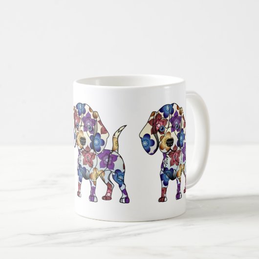 Beagle-Kaffee-Tasse Kaffeetasse (VorderseiteRechts)