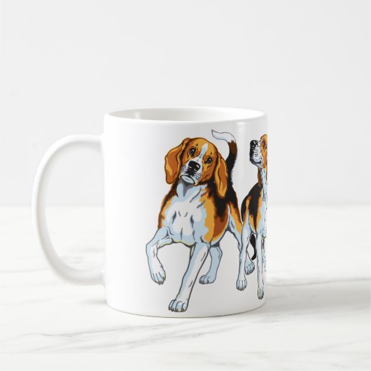 Beagle Kaffeetasse (Links)