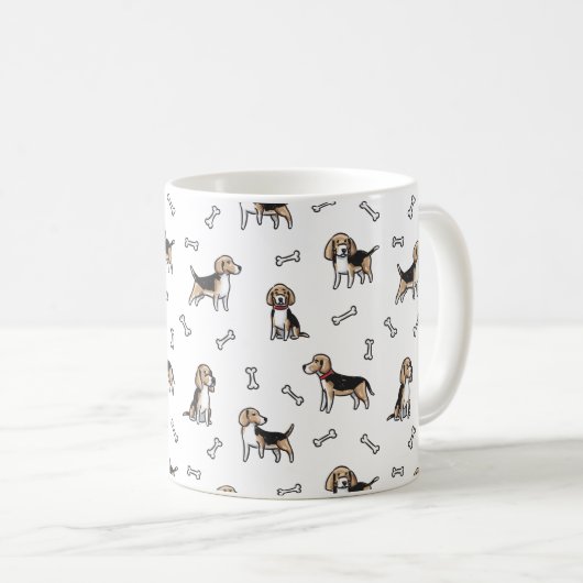 Beagle Kaffeetasse (VorderseiteRechts)