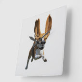 Beagle Karikaturenwand Uhr (Winkel)