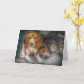 Beagle Karte (Gelbe Blume)