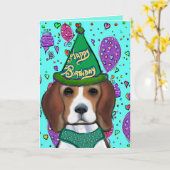 BEAGLE KARTE (Gelbe Blume)
