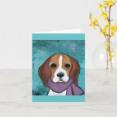Beagle Karte (Gelbe Blume)