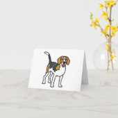 Beagle Karte (Gelbe Blume)
