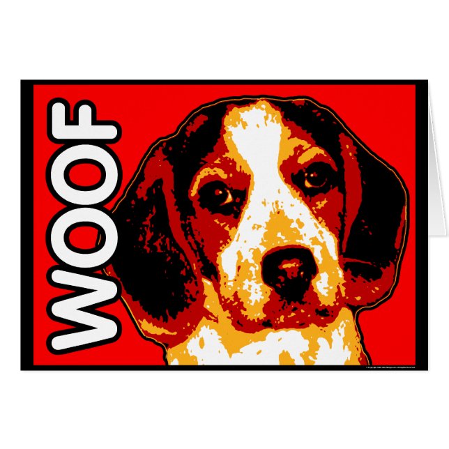 Beagle-Karte (Vorderseite (Horizontal))