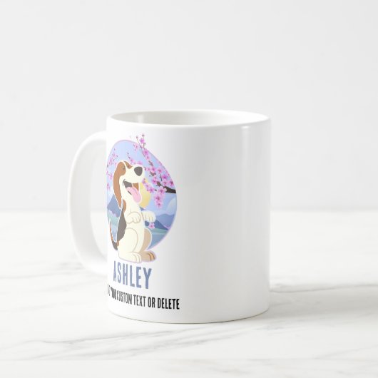Beagle Kawaii Niedliches Geschenk Hund Haustier Kaffeetasse (Vorderseite Links)
