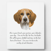 Beagle Keepake Fotoplatte (Vorderseite)