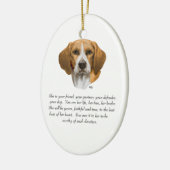 Beagle Keepake Keramikornament (Links)