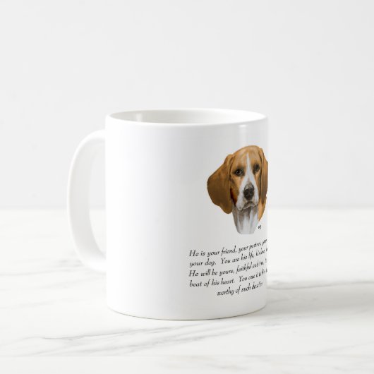 Beagle Keepake MALE Kaffeetasse (Vorderseite Links)