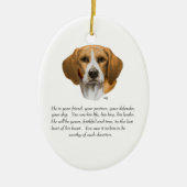 Beagle Keepake MALE Keramikornament (Vorne)