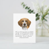 Beagle Keepake MALE Postkarte (Stehend Vorderseite)