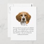 Beagle Keepake MALE Postkarte (Vorne/Hinten)