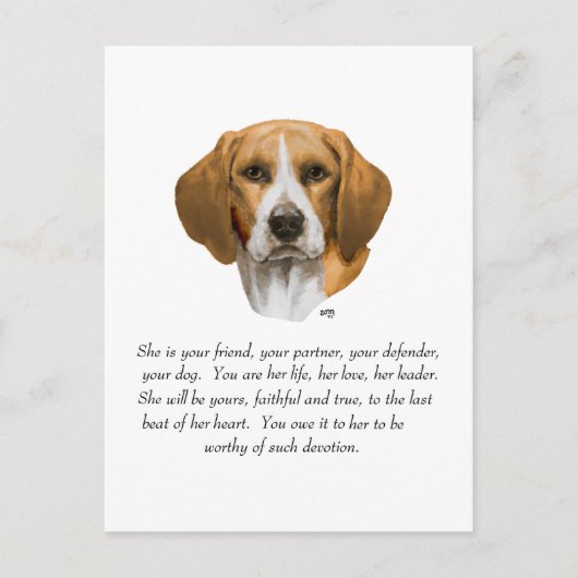 Beagle Keepake Postkarte (Vorderseite)