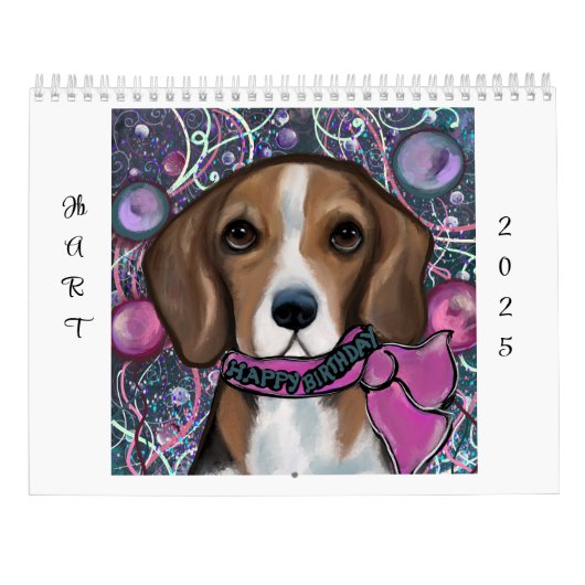 Beagle-Kenderkalender Kalender (Rückseite)