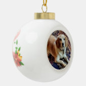 Beagle Keramik Ball Weihnachtsgeschmack Keramik Kugel-Ornament (Links)