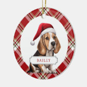 Beagle Keramik Circle Ornament (Links)