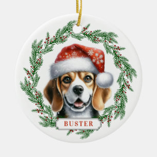 Beagle-Keramik-Kreisornament Keramik Ornament