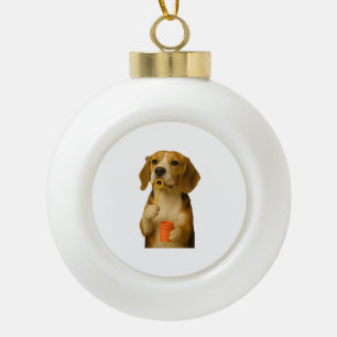 Beagle keramik Kugel-Ornament
