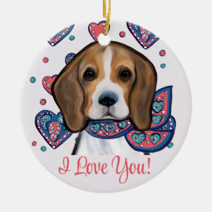 Beagle keramik ornament