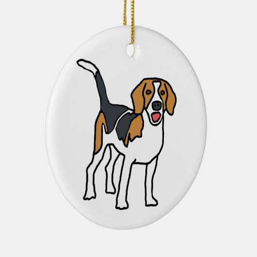 Beagle Keramik Ornament (Rechts)