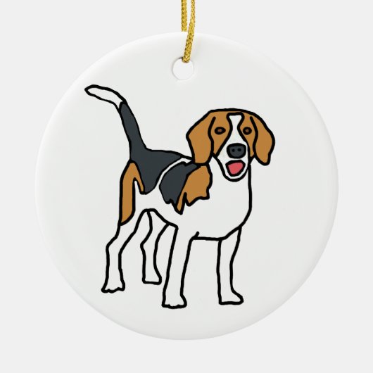 Beagle Keramik Ornament (Vorne)