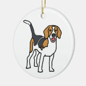 Beagle Keramik Ornament (Links)
