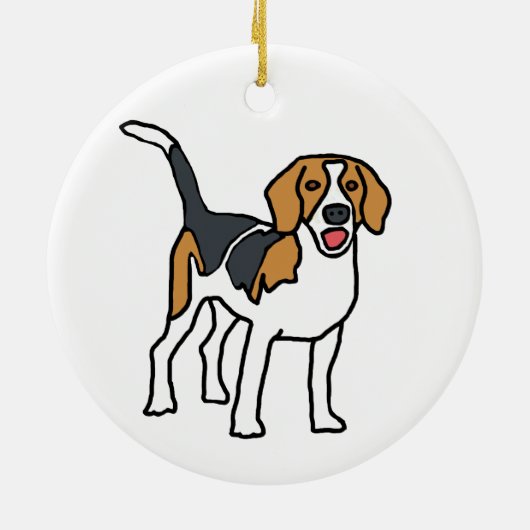 Beagle Keramik Ornament (Hinten)
