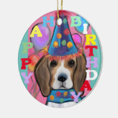 BEAGLE KERAMIK ORNAMENT (Links)